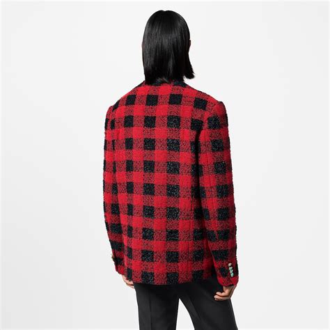 Damier Collarless Tweed Jacket 